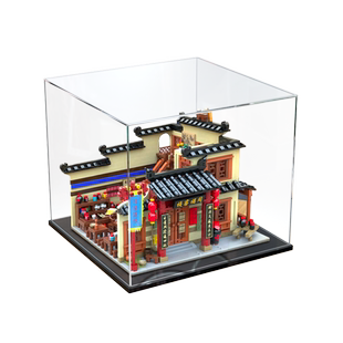 展示盒适用拼奇86220武林外传同福客栈积木模型亚克力透明防尘罩