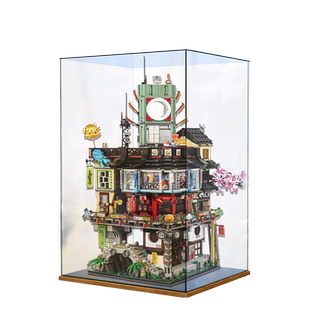 LE.GO70620忍者都市之城亚克力收纳盒透明展示盒乐高积木防尘罩子