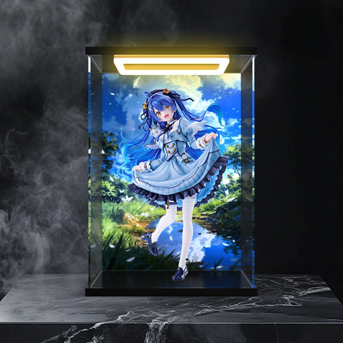 高清亚克力回型灯展示盒FNEX 虚拟主播-彩虹社 天宫心 手办防尘罩