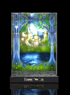 冰鹏展示盒适用乐高75969霍格沃茨城堡天文塔模型防尘收纳透明罩