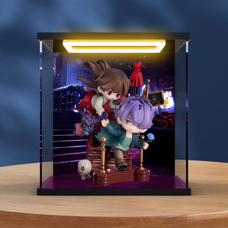 适用AOWOBOX  适用于Ib 恐怖美术馆高透亚克力手办灯光展示盒防尘