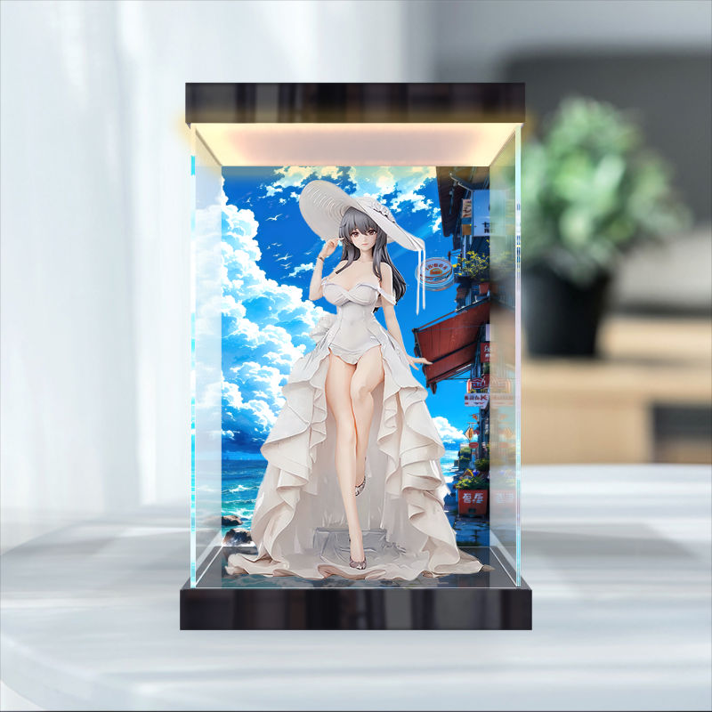 适用碧蓝航线 卡律布狄斯 霞辉之华裳 手办模型防尘罩高清收纳盒