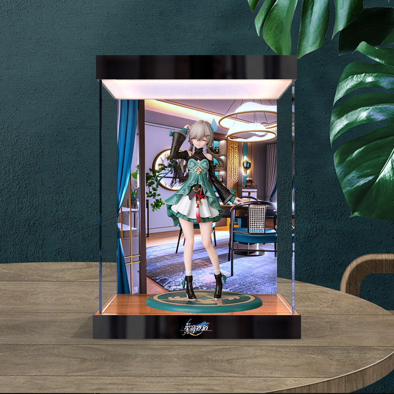 适用崩坏 星穹铁道 青雀亚克力展示盒透明防尘罩防尘盒手办收纳盒