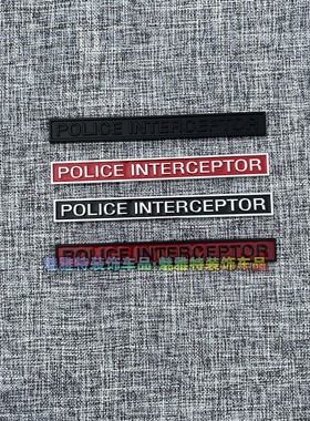 适用于福特Police Interceptor汽车尾标侧标改装 拦截者标志 车标