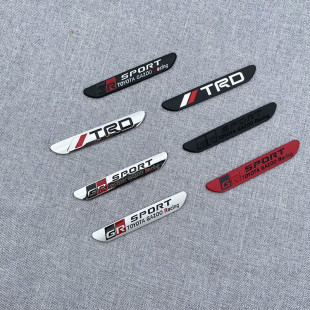 适用于雅力士GR标改装 贴BRZ车贴GT86锐志车尾贴金属SPORT叶子板车