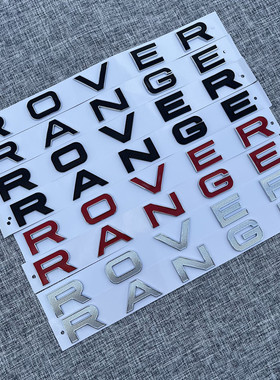 适用车标RANGE ROVER机盖字母SV揽胜运动版前后英文标志车贴