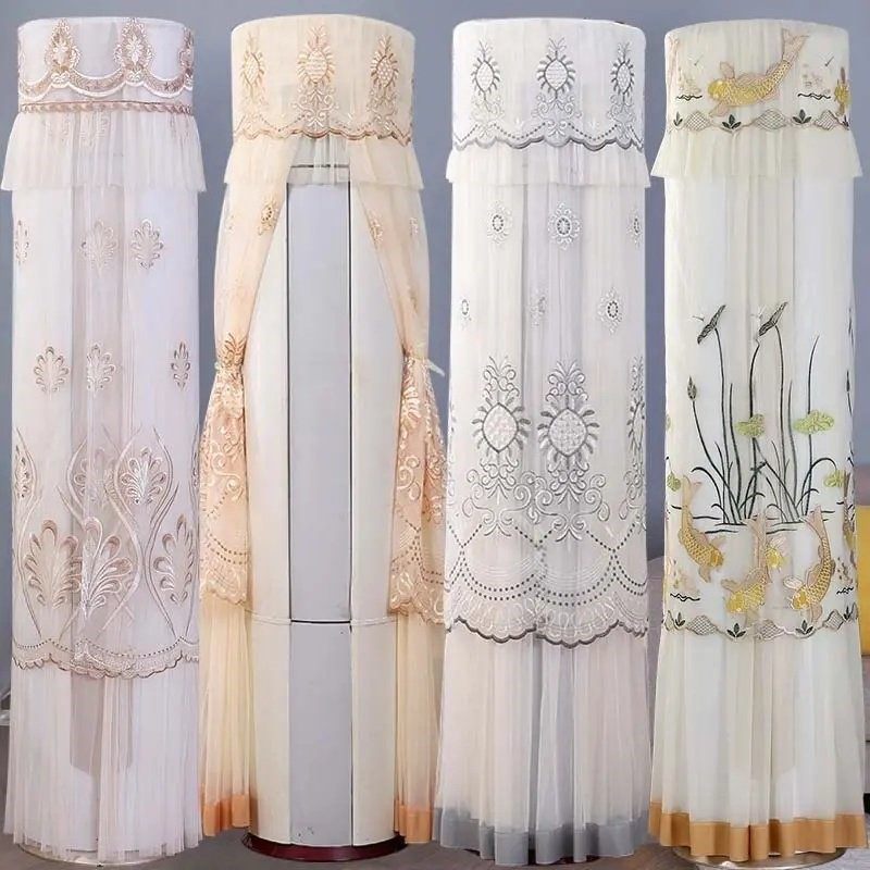 圆柱立式空调防尘罩开机不取3匹柜式品牌通用圆形柜机空调套新款