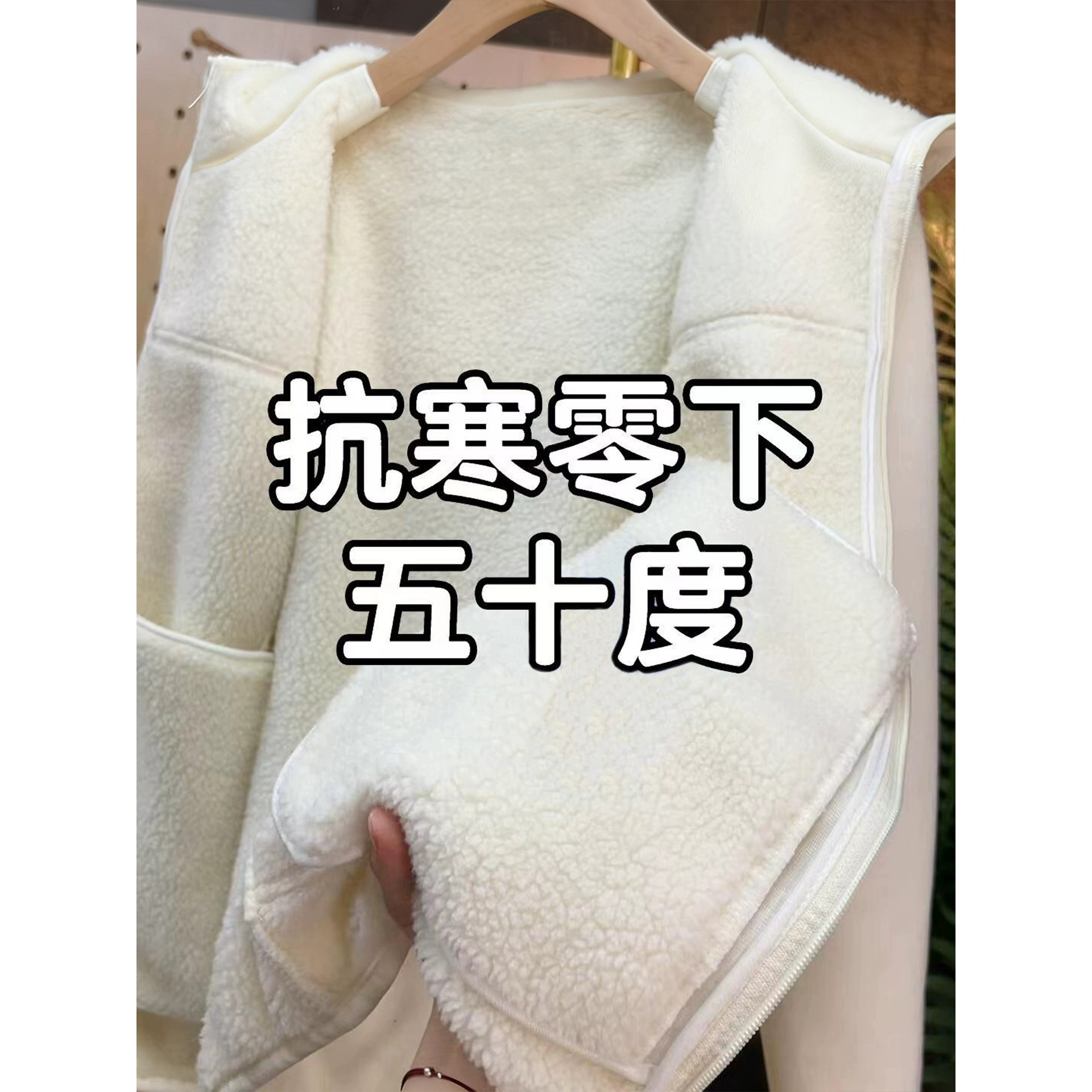 摇粒绒外套女羊羔毛羊羔绒冲锋衣内胆加绒加厚卫衣巨好看的厚冬季