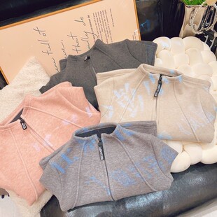 【韩妈定制】亲子款2025新款时尚修身显瘦加绒立领小蛮腰上衣AWT2