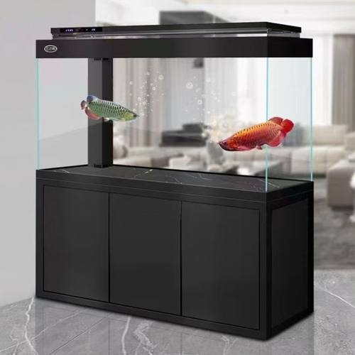 新款龙鱼缸屏风隔断底滤