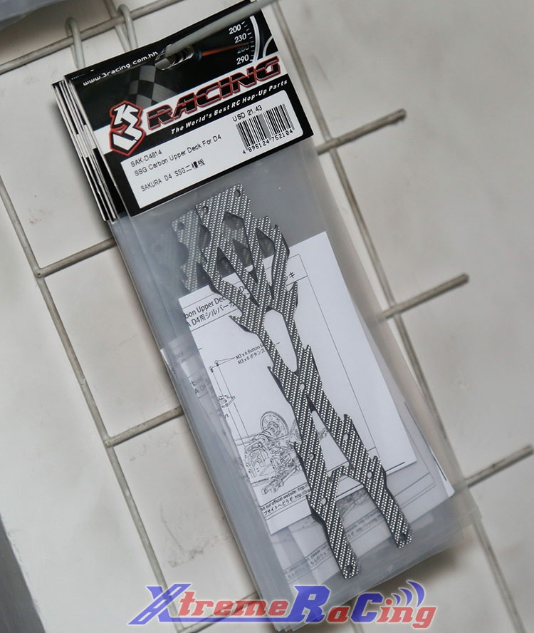 3RACING 3R樱花D4用 升级件 SSG碳纤二楼板 SAK-D4814
