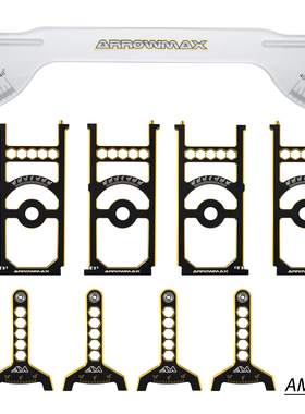 ARROWMAX 1/8 越野车用 调车尺套装 设定尺黑金版  AM-171042-LE