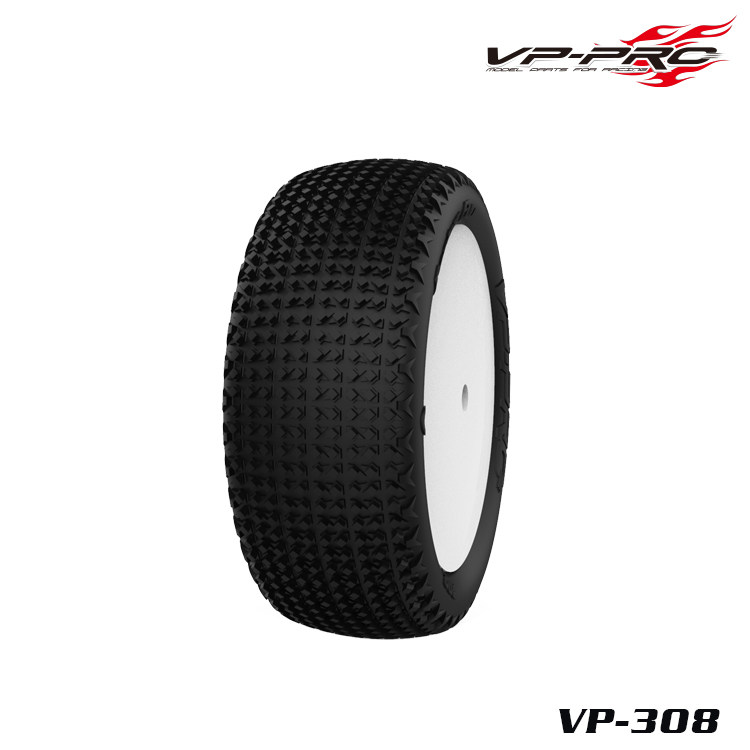 VP-PRO VP-308新款1/10电越四驱前轮越野泥土胎 RC模型车配件