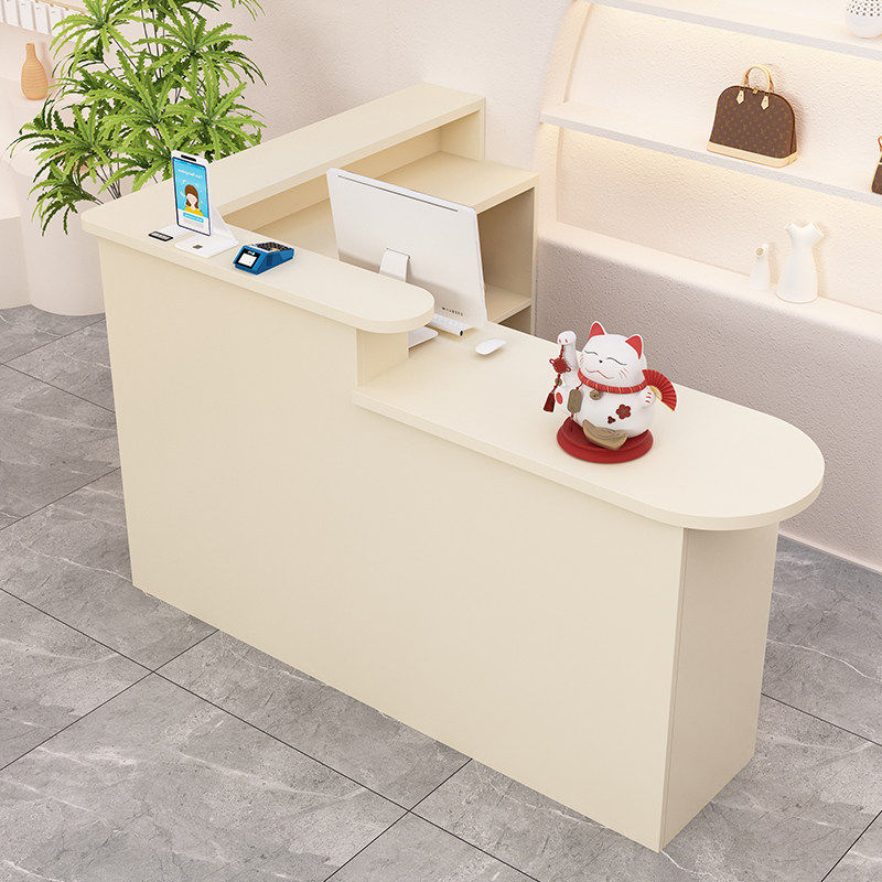 香港澳门包邮服装店收银柜台简约现代小型女装美甲店铺转角吧台桌