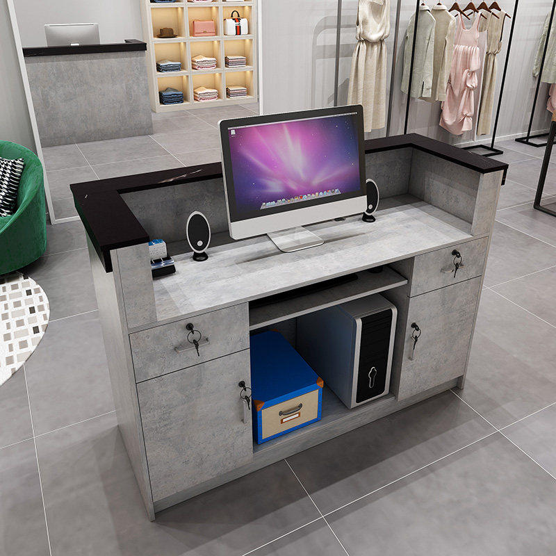 香港澳门包邮吧台收银柜台店铺小型柜台桌服装店简约现代美容院网