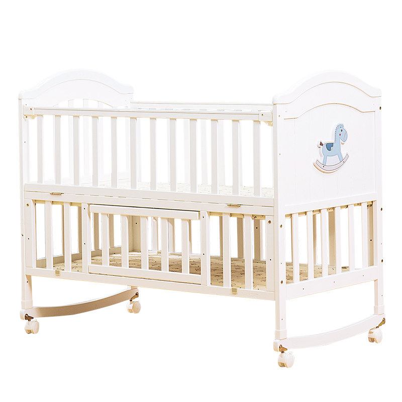 婴儿床白色实木欧式新生儿拼接大床多功能可移动小床宝宝床摇篮床|ruв категории подгузник/шампунь/вскармливать/тележка кроватью, детская кровать/кровать для младенца/колыбель/стул, кровать для младенца/детская кровать - от Buy2taobao.com для оказания профессиональной услуги покупки агента Taobao