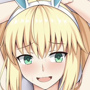 FGOfate 阿尔托莉雅·潘德拉贡 兔耳饰全果版 二次元等身抱枕套