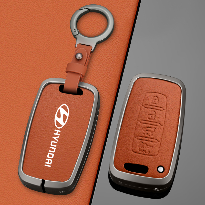 现代IX35飞思朗动索纳塔8钥匙套胜达劳恩斯酷派车遥控金属壳包扣