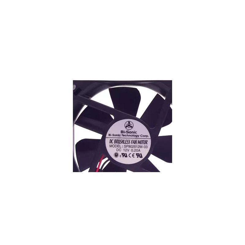 原装BI-SONIC SP802512M-03 12V 0.20A 8025 8CM 2线电源散热风扇