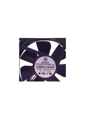 原装BI-SONIC SP802512M-03 12V 0.20A 8025 8CM 2线电源散热风扇