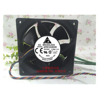 原装台达风机AFB1224EHE 12厘米12038/24V大风量S变频器风扇1.05A