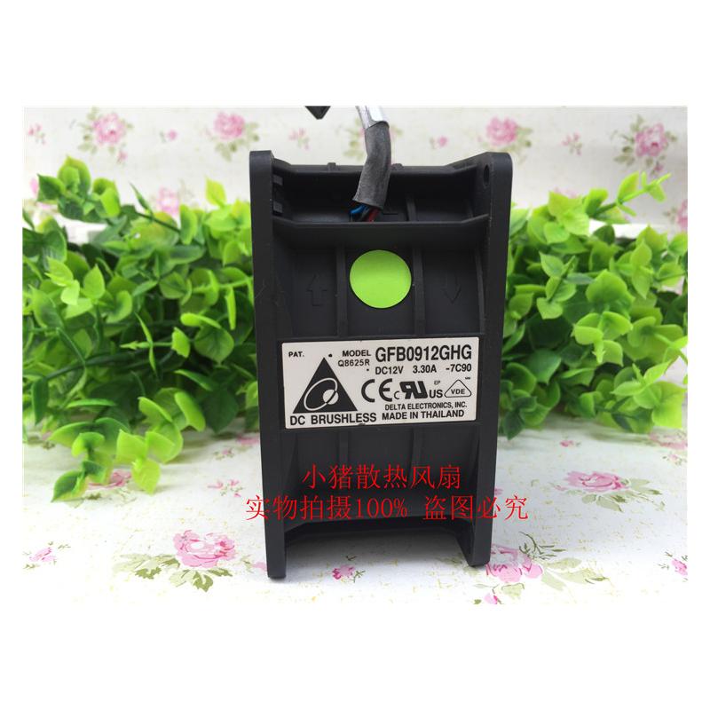 台达/DELTA GFB0912GHG 90*50MM 12V 3.30A 9厘米 双电机暴力风扇