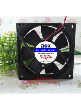 BK BDM8020S 12V 0.17A散热风扇 80*80*20MM 两线轴流风机