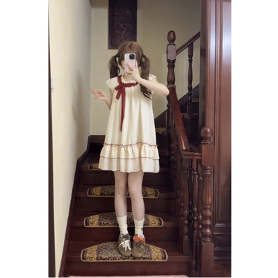 夏日新款小个子显高减龄甜美短裙