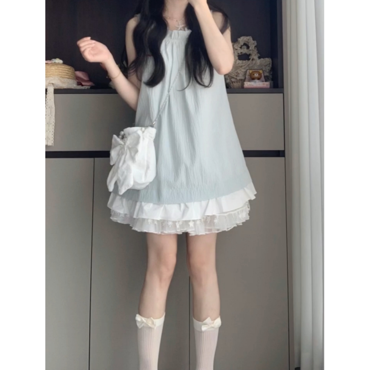 气质连衣裙夏季宽松减龄小短裙