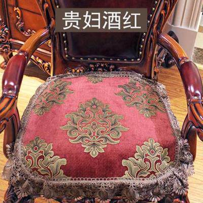 羽罗 欧式餐椅垫坐垫四季薄款椅子垫蕾丝防滑餐桌椅垫布艺座垫