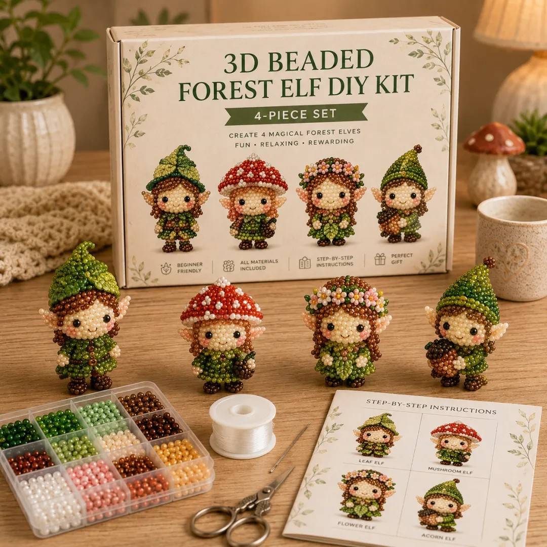 3D Beaded Magical Elf DIY Kit3D串珠魔法精灵DIY套装