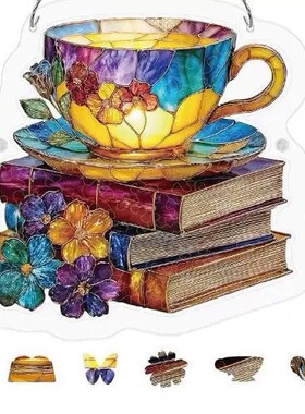 现货Acrylic Puzzle Suncatcher 83 Pieces花园优雅阳光捕获器