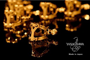 日本柳泽高音中音次中音萨克斯单簧管胶木笛头金属卡子镀金卡帽