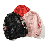 2025新中式风夹克刺绣外套复古中式唐装男A087-1-JK766P125，男装夹克，电商A087-1