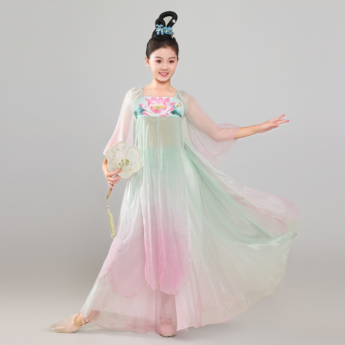 新款儿童古典舞蹈服汉唐连衣裙