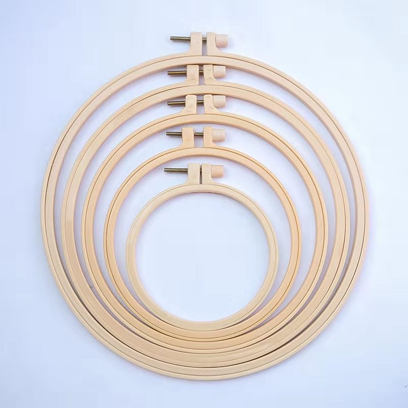 仿竹刺绣绷框十字绣绣圈架子绷子工具圆形绣架撑子绷绣花架固定圈