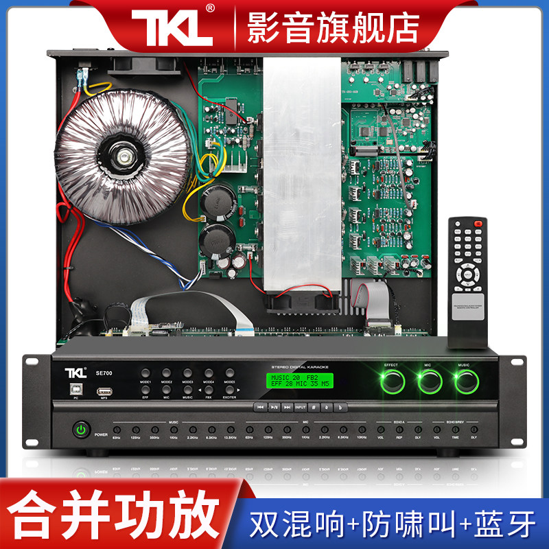 TKL新款高端蓝牙双混响合并功放