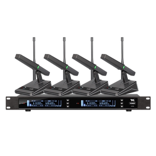 TKL A-604真分集无线一拖四会议话筒录播鹅颈专业演讲方管麦克风