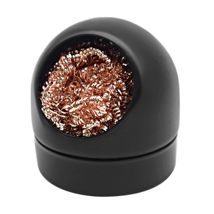 电烙铁头清洁座钢丝球清洁器带底座除锡网洁咀器烙铁嘴焊接清洁球