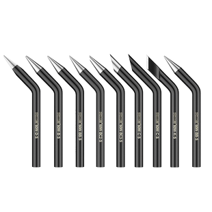 安立信外热式黑金刚烙铁头电子焊接维修30W40瓦60W尖头烙铁咀弯头