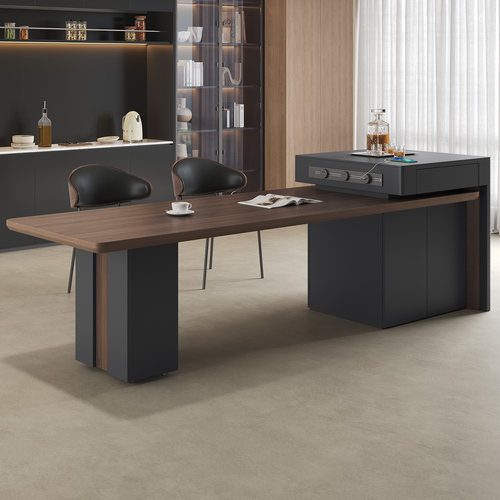 奥古斯特意式极简可伸缩岛台餐桌