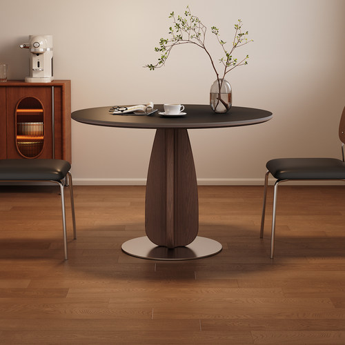 奥古斯特实木餐桌圆形小户型