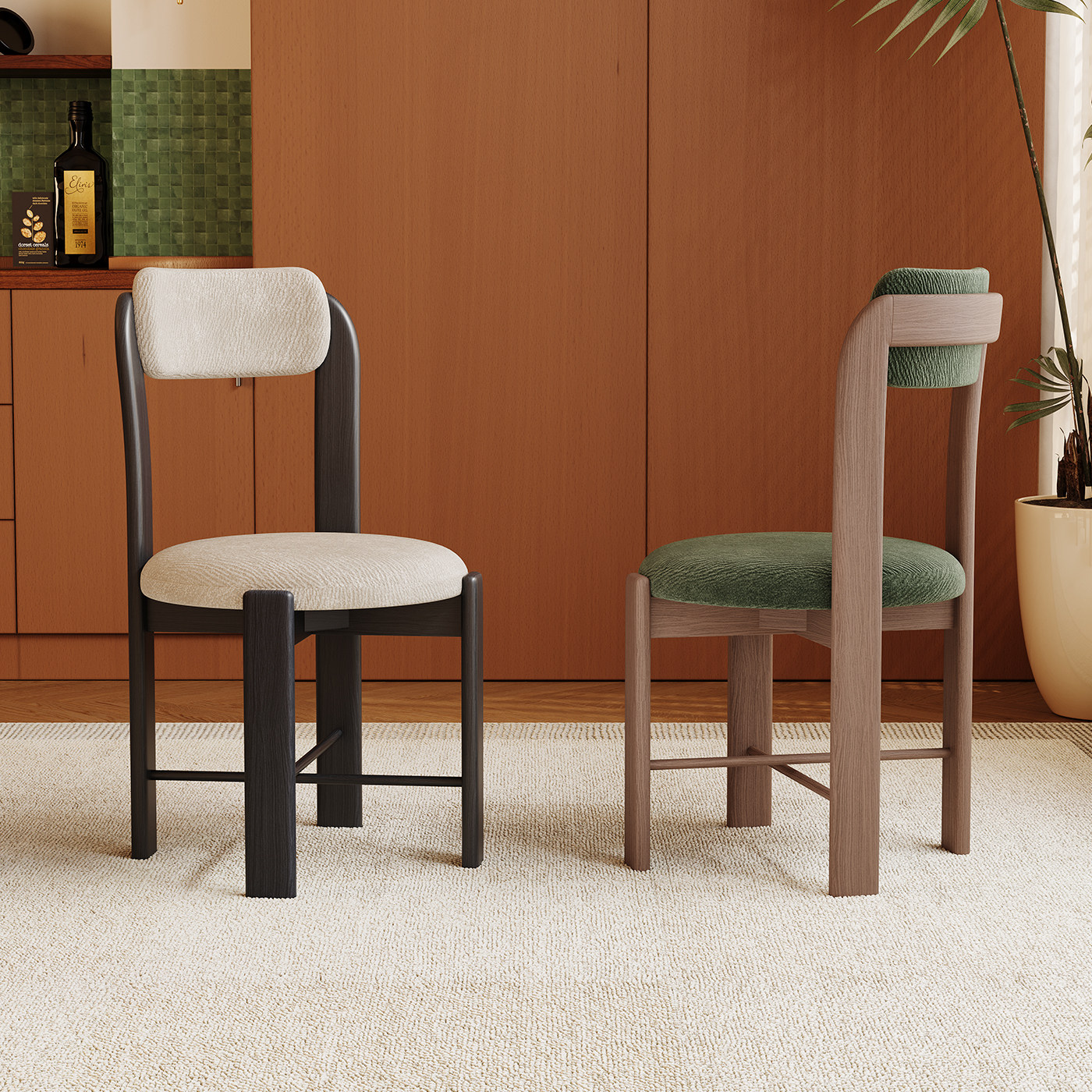 中古风实木餐椅2026新款家用广东佛山椅子休闲高端靠背软包餐椅