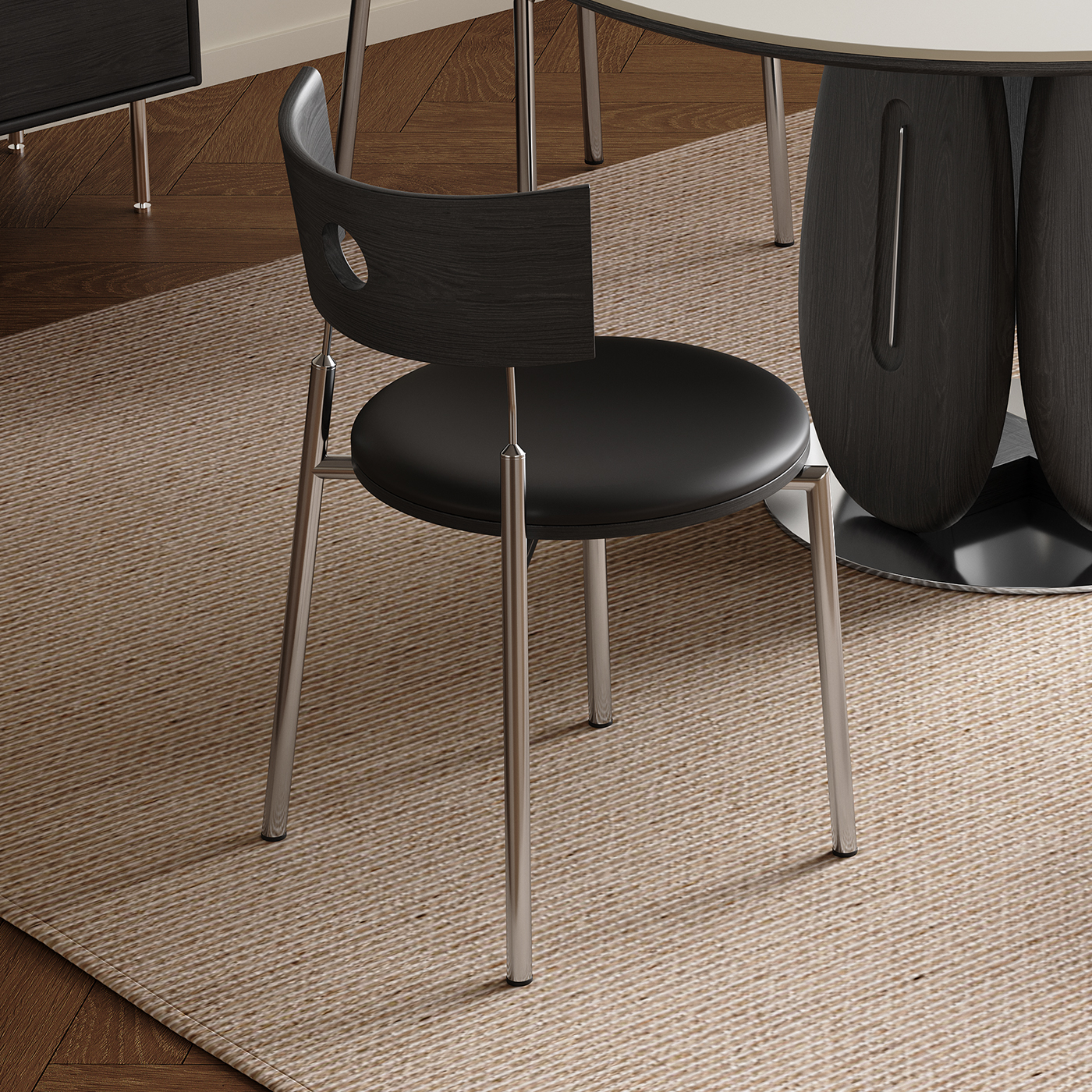 奥古斯特复古风家用餐椅