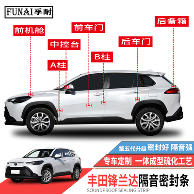 丰田锋兰达密封条隔音防尘改装