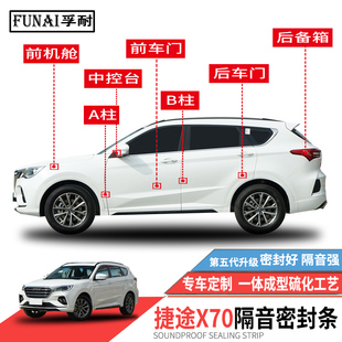静音加装 PRO密封条车门隔音条全车防尘改装 胶条 PLUS 适用捷途X70