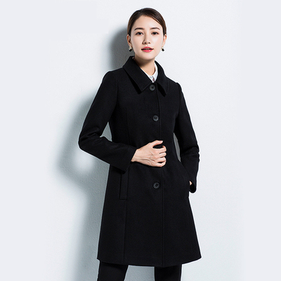 职业毛呢子大衣修身女款修身外套