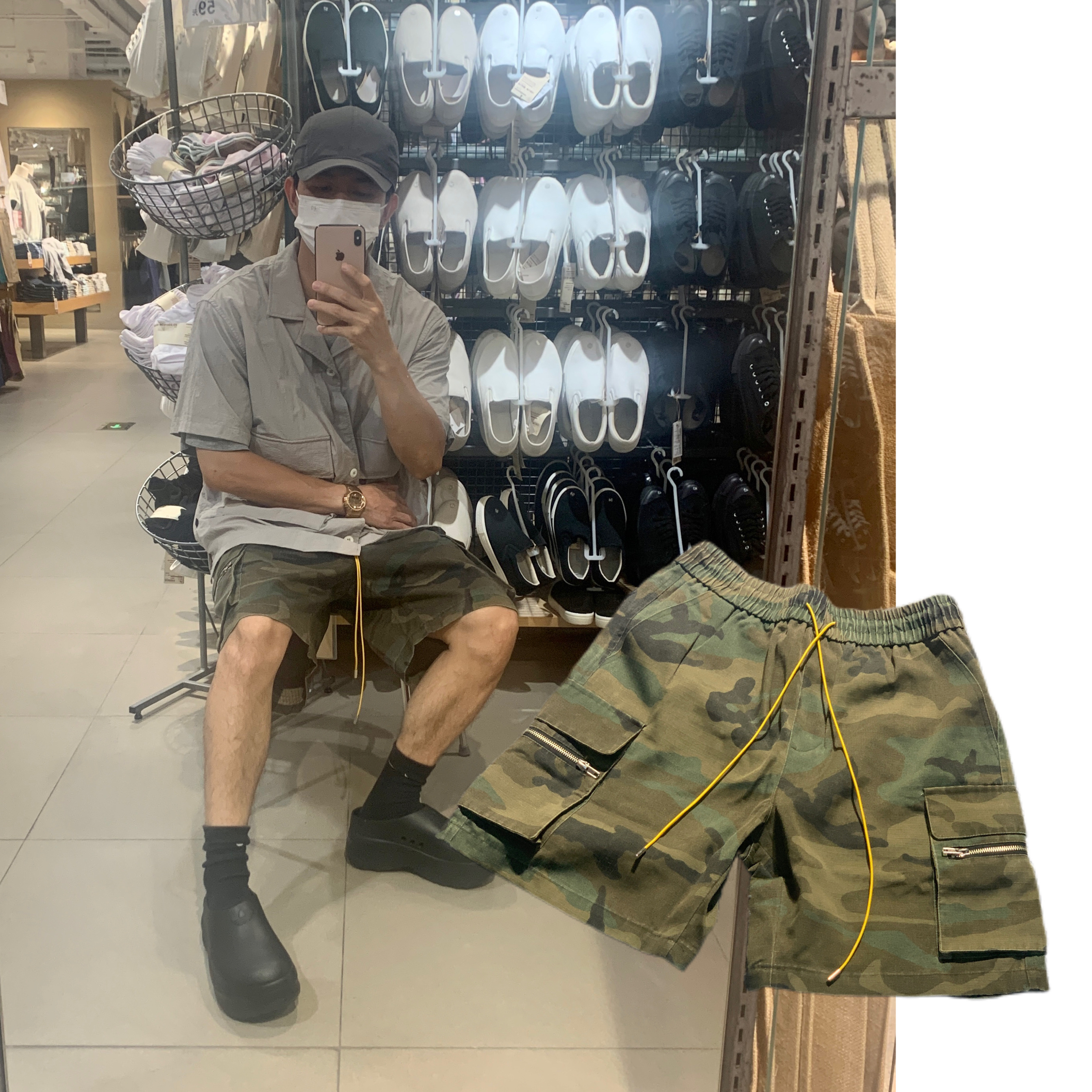 RH19SS风工装短裤炮弹裤高街OS