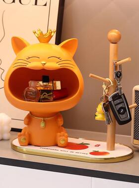 德国招财猫入户门口玄关钥匙收纳客厅家居装饰品摆件鞋柜乔迁新居