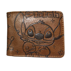 Cute Cartoon Embossed Wallet Men Women Leather Purse Bifold